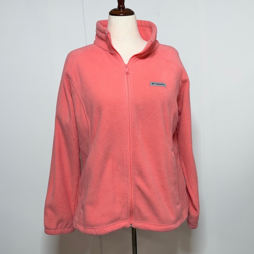 Columbia Jacket Womens 2X Pink Sawyer Rapids Full Zip Fleece Long Sleeve - Picture 2 of 10